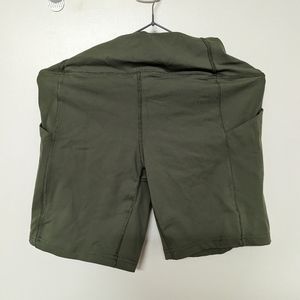 Green biker shorts